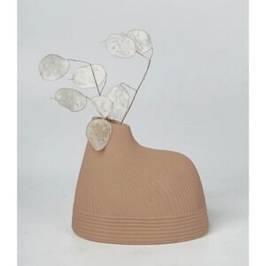 HD Designs Porcelain‎ Vase Terracotta Asymmetrical Sculptural Boho Decor 8x7